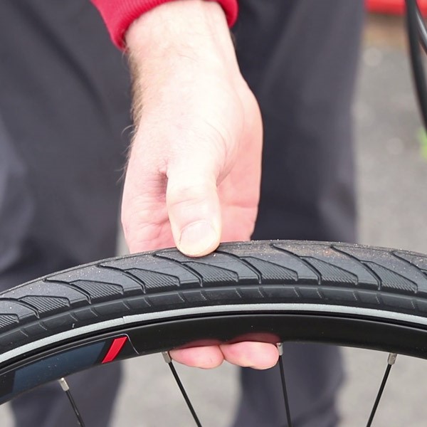 Check your tyre pressure on your bike