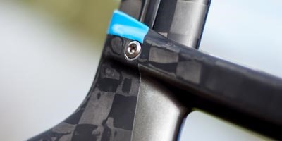 Carbon fibre triathlon bike seat post clamp