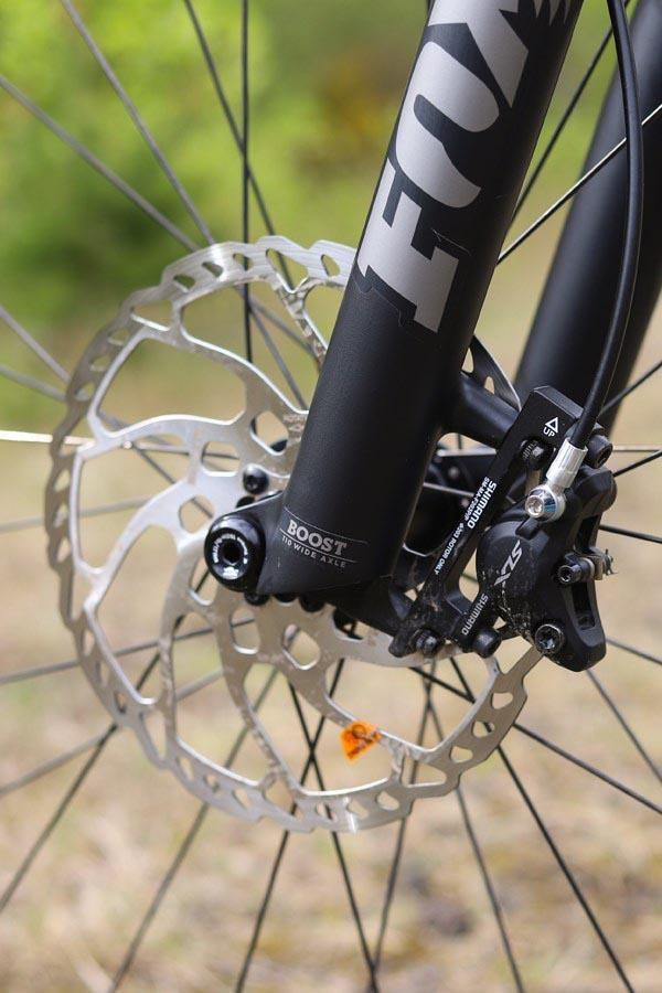 Specialized Stumpjumper front brake rotor detail