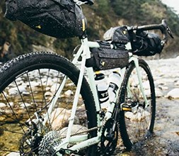 Bicycle fitted with a frame bag