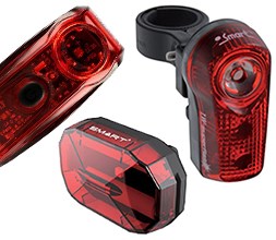 Smart rear light mounted to seat tube