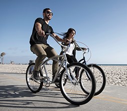 Cruiser bike on a beach