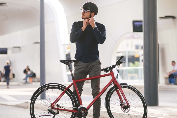 Fit. Fun. Focused. Commute by Bike Commuter gearing up for a bike ride