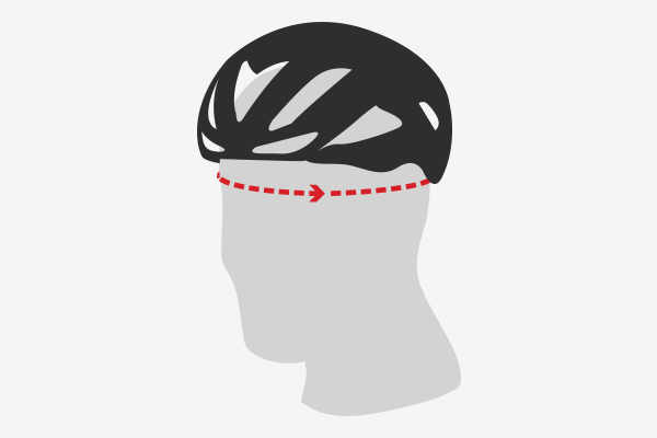Helmet sizing graphic