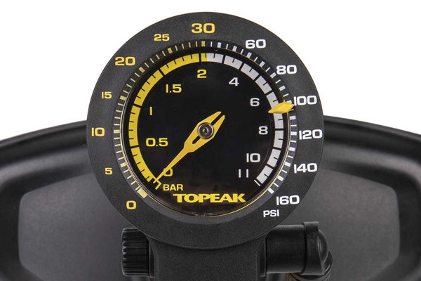 pressure gauge dial on floor pump
