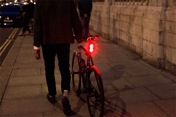 A bike with rear bike light