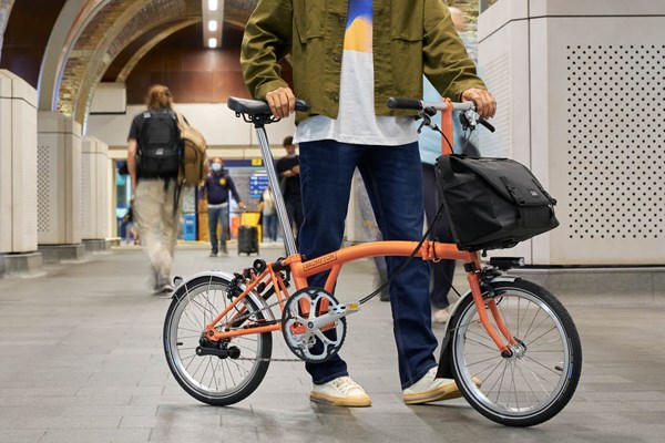 Brompton in a station
