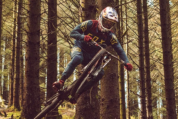 Loic Bruni wearing fox dh pants and top