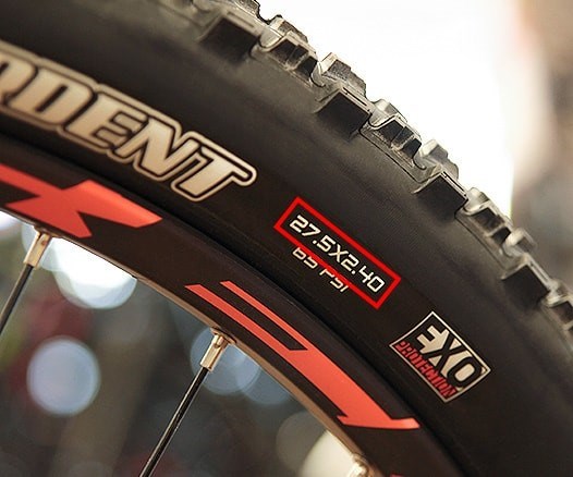 Wheel size diameter on tyre sidewall for correct inner tube sizing