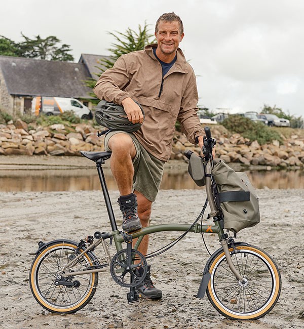 Bear Grylls and the special edition Brompton folding bike