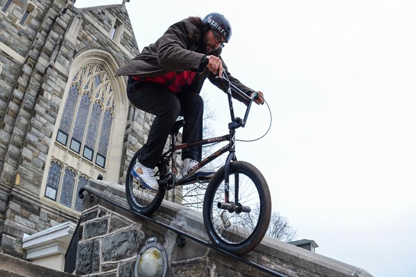 Street BMX rider