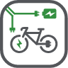 Electric bike charging graphic