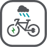 Cycling in the rain graphic