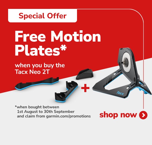 Free Motion Plates when you buy the Tacx Neo 2T