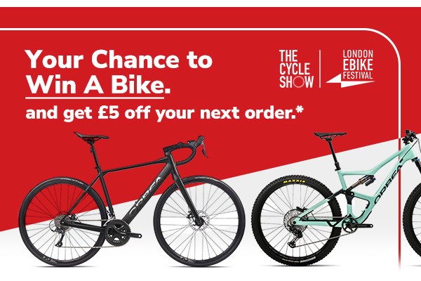 Your Chance to Win A Bike and get £5 off your next order