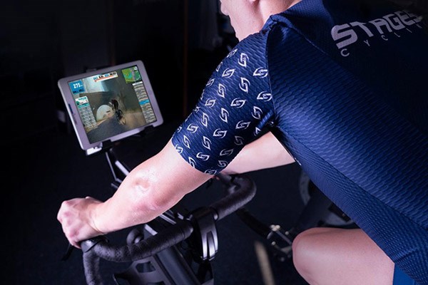 A Stages Cycling Bike with Zwift 