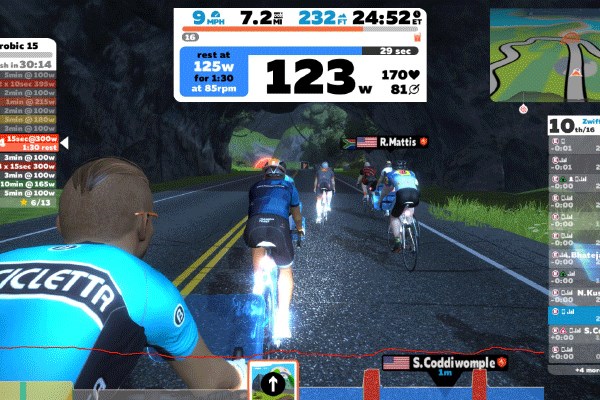 Zwift training environment