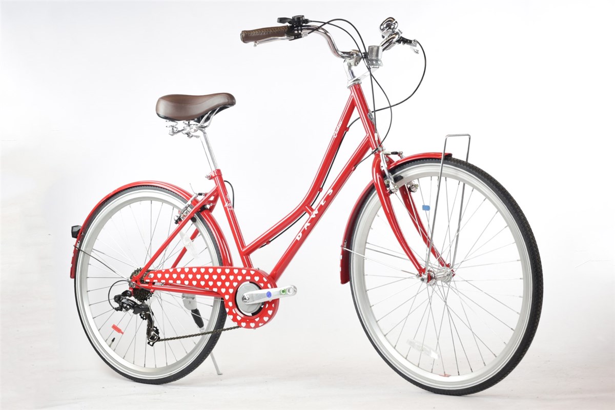 Dawes Duchess Red Hearts Womens - Nearly New - 17" - 2016 Hybrid Bike product image
