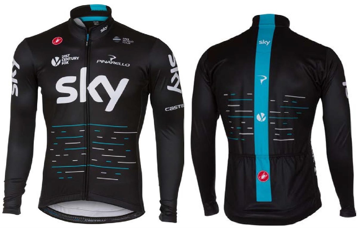 Castelli Team Sky Thermal Full Zip Cycling Long Sleeve Jersey product image