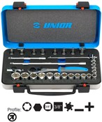 Unior Socket Set 3/8" In Metal Box