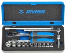 Unior Socket Set 1/4" In Metal Box - 188BI