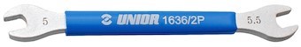 Unior Spoke Wrench, 5 and 5.5mm - 1636/2P Unior Spoke Wrench, 5 and 5.5mm - 1636/2P