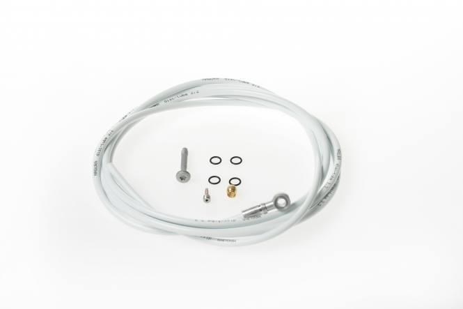 Magura Disc brake tubing for MT4 to MT Trail Carbon, 2.500 mm; aluminium banjo and bolt in white, 4 x O-ring product image