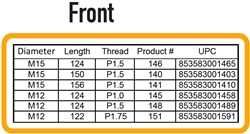 Pinhead Thru Axle Wheel Locks