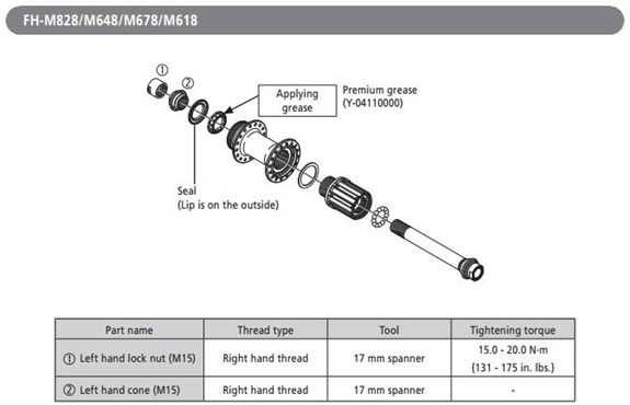 Shimano FH-M678 Complete Hub Axle