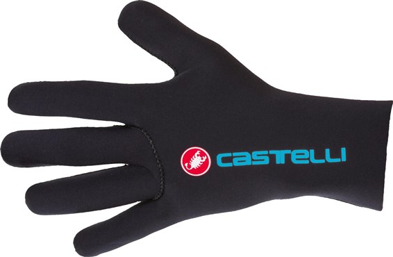 Castelli Diluvio C Cycling Gloves - AW18 - Black / Sky Blue / 2XLarge