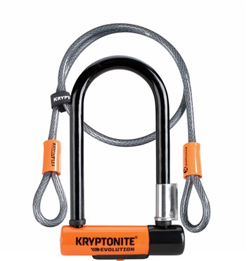 Kryptonite Evolution Mini 7 Lock & 4 Foot Kryptoflex Cable - Sold Secure Gold