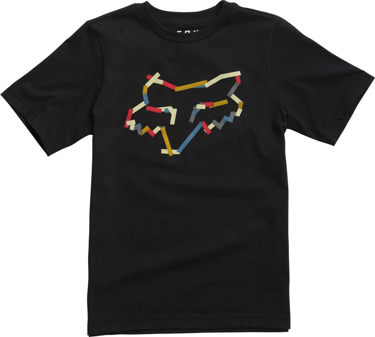 Short Sleeve Kid's T-Shirt with a colourful large Fox logo in the centre on the front