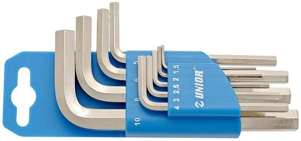 Unior Set of Hexagon Wrenches on Plastic Clip 1,5-10/9 220/3PH Unior Set of Hexagon Wrenches on Plastic Clip 1,5-10/9 220/3PH
