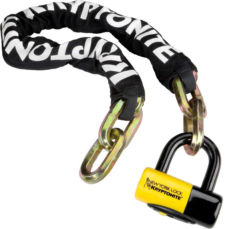 New York Fahgettaboudit Chain and Padlock -  Sold Secure Gold image 0