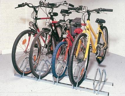Mottez 5 Bike Floor Mount Storage Rack product image