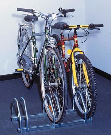 Mottez 3 Bike Floor Mount Storage Rack product image