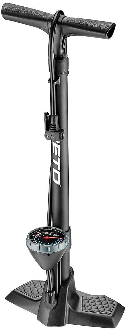 Beto Echo Plastic Barrel Floor Pump with Gauge | Tredz Bikes | bike pump