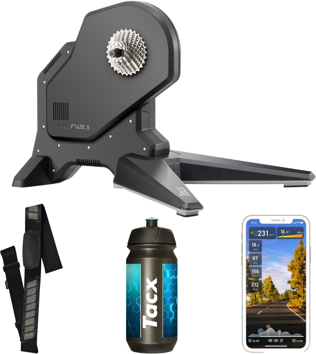 Tacx Flux S Smart Trainer with Free HRM Accessory Bundle product image