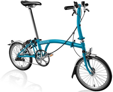 Tredz - Brompton S3L Lagoon | Foldecykler Brompton S3L - Lagoon Blue 2019 - Folding Bike | Foldecykler