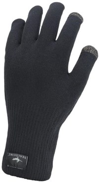 Image of Sealskinz Anmer Waterproof All Weather Ultra Grip Knitted Gloves - Black / Large