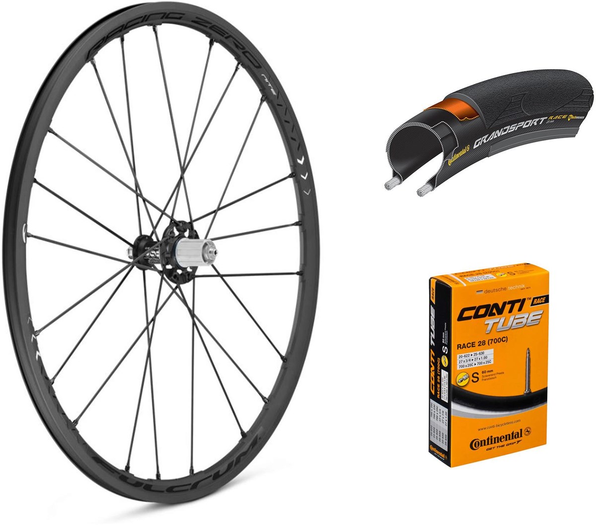 Fulcrum Racing Zero Nite Carbon Wheelset with Tyres and Tubes product image