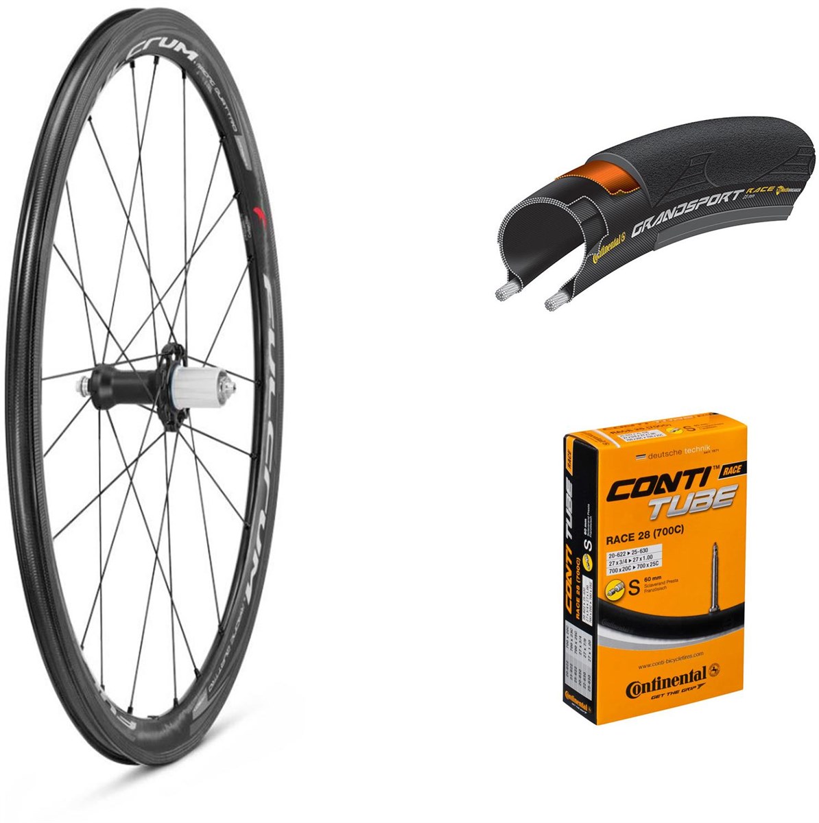 Fulcrum Racing Quattro Carbon 700c Wheelset with Tyres and Tubes product image
