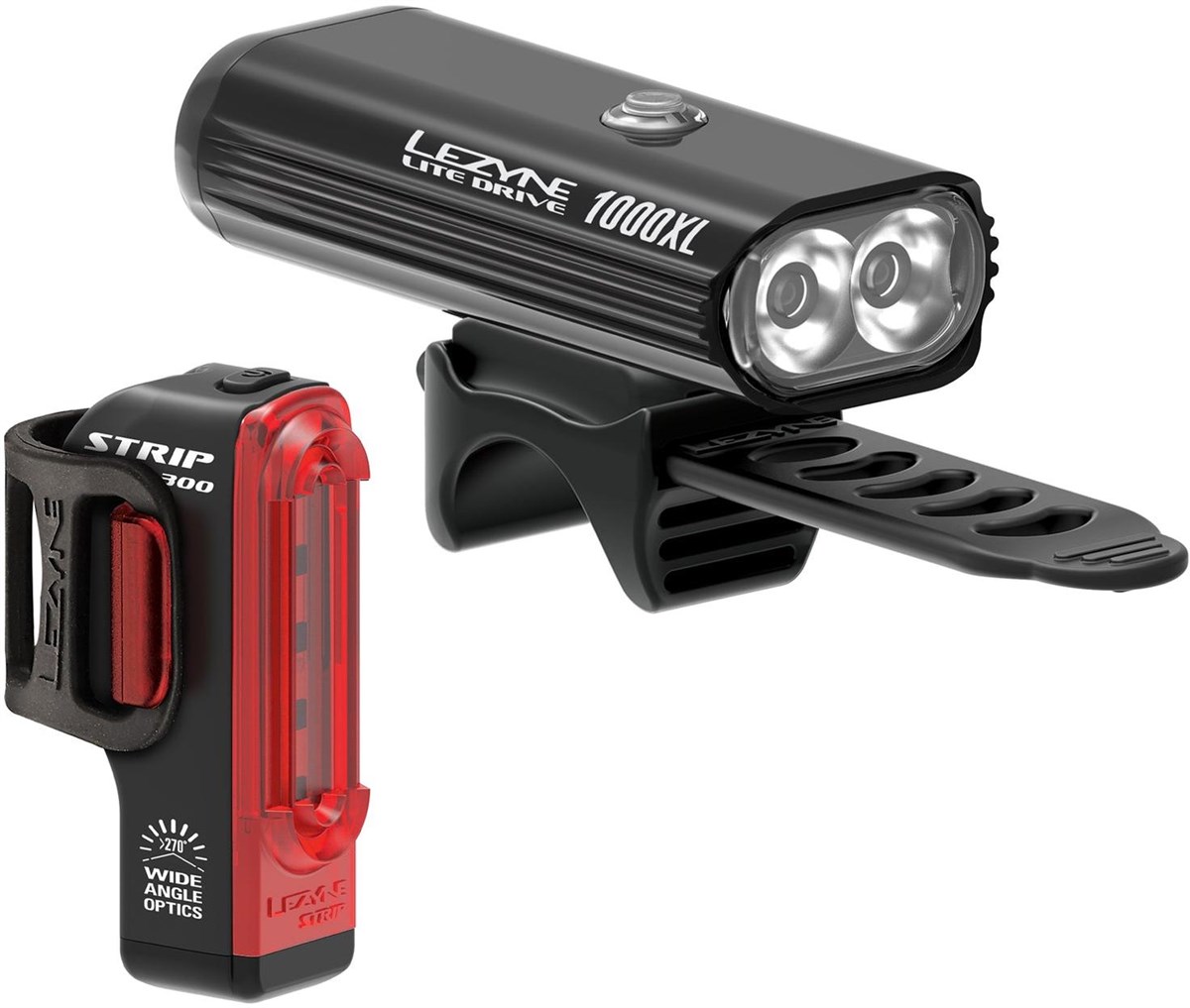 Lezyne Lite Drive 1000XL/Strip Pro Light Set Tredz Bikes