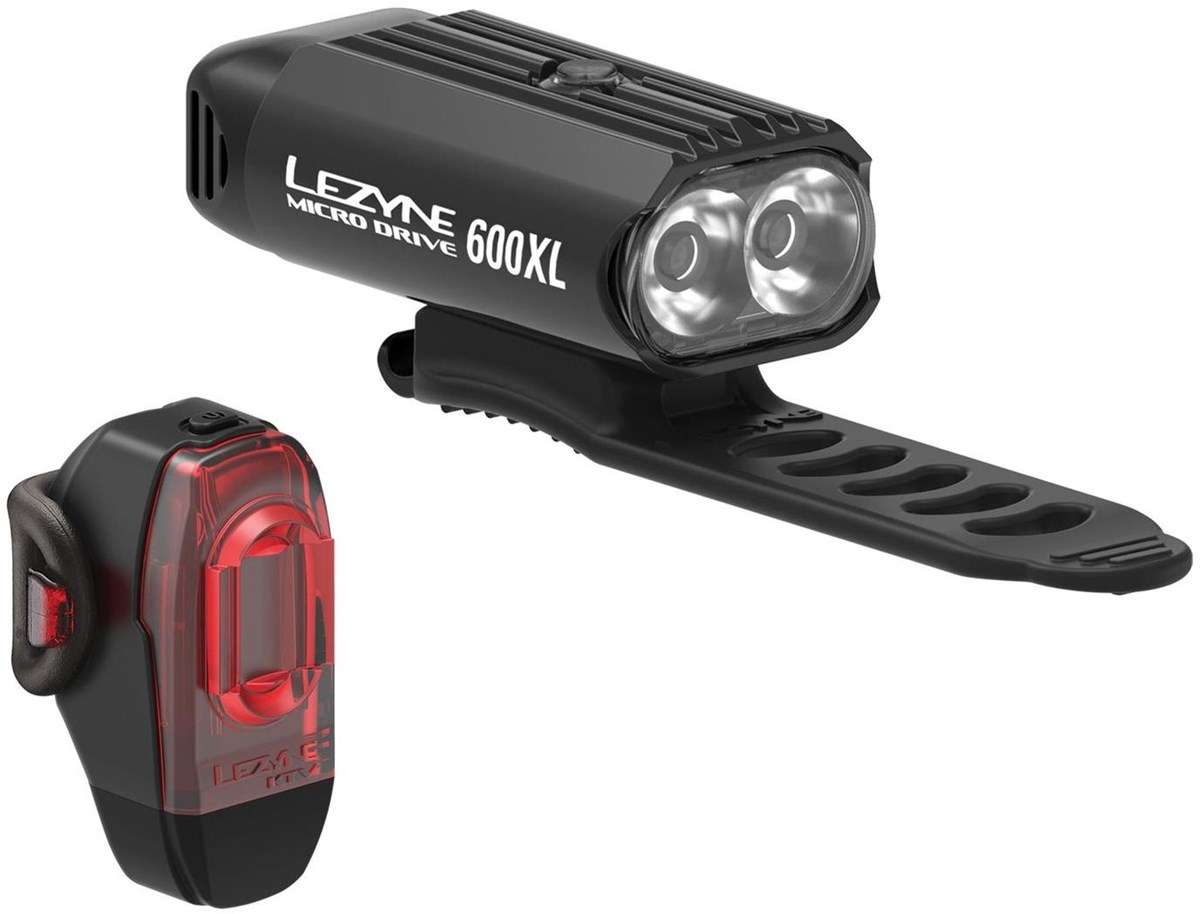 Lezyne Micro Drive 600XL/KTV USB Rechargeable Light Set Tredz Bikes