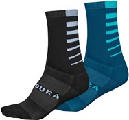 Endura Coolmax Stripe Cycling Socks II - 2-Pack