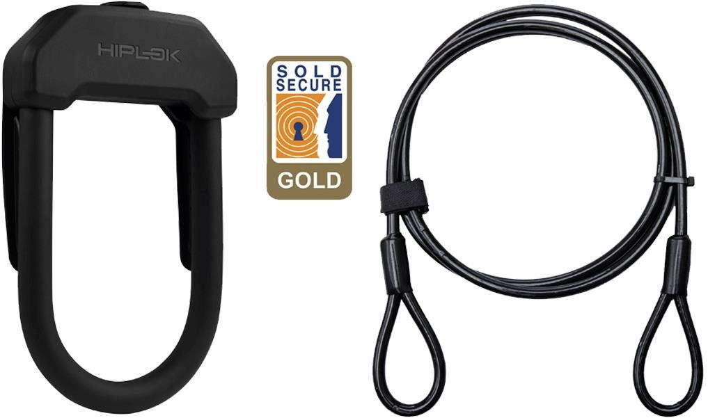 HipLok DX+ D Lock + 2m Cable - Gold Sold Secure product image