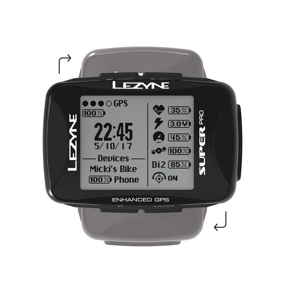 Lezyne Super Pro GPS Cycling Computer HRSC Loaded product image