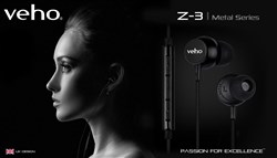 Veho Z3 Noise Isolating In-Ear Stereo Headphones with Built-in Microphone & Remote Control