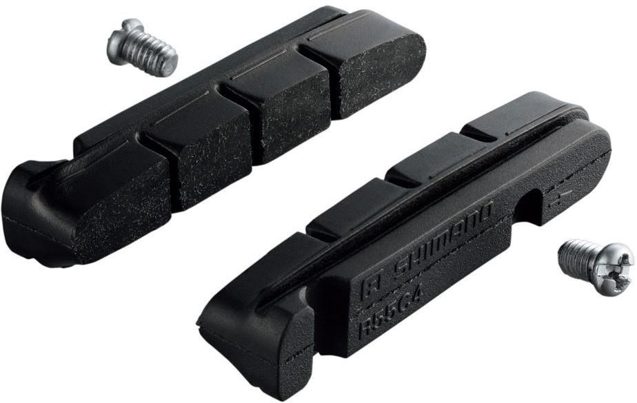 Shimano R55C4 brake shoe inserts and fixing bolts product image