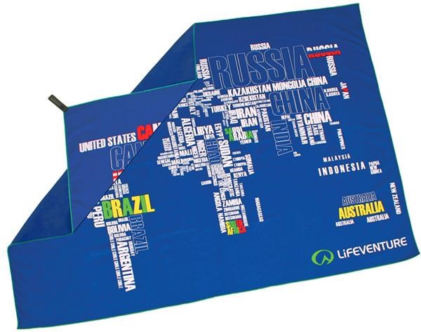 Lifeventure SoftFibre Printed Towel - Giant - World in Words product image
